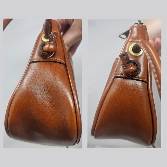 NWOT Patricia Nash Bacoli Cavo Border Tooled Leather Crossbody Tan brown - Picture 7 of 10